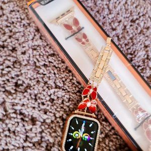 Red Butterfly Apple Band For Women